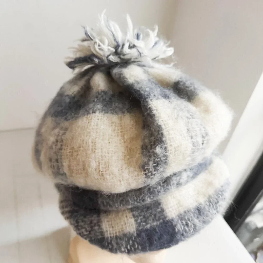 Donegal Design Ivory Blue Wool Hat M/L